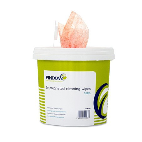 Chiffons de nettoyage imprégnés FINIXA - Pack de 100 unités, ultra-absorbants et prêts à l'emploi
